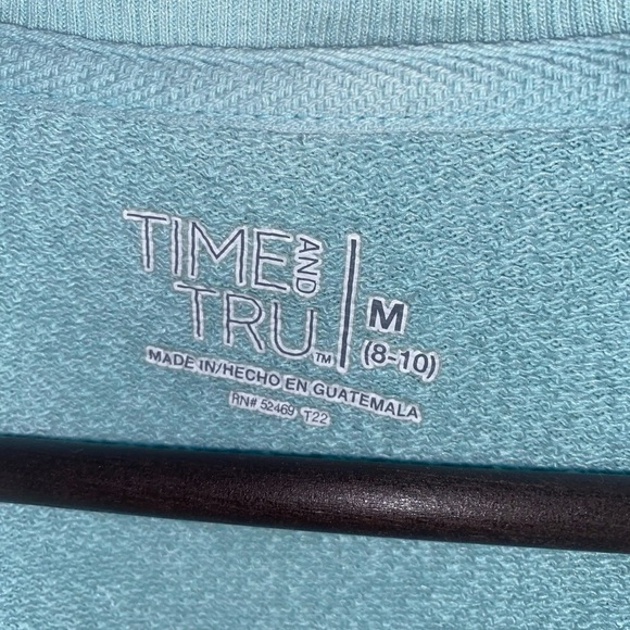 Women's Aqua Blue Light Weight Beach Jumper Sweatshirt - Picture 6 of 9